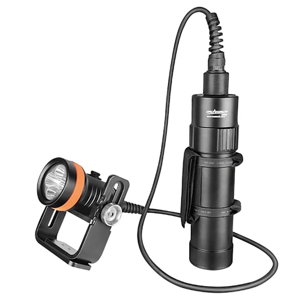 Orcatorch Sukellus Led Taskulamppu D630 Musta 4000 Lumens