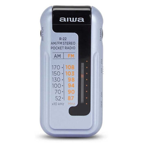 Aiwa Bærbar Radio Am/fm Mini R-22sl Transparent