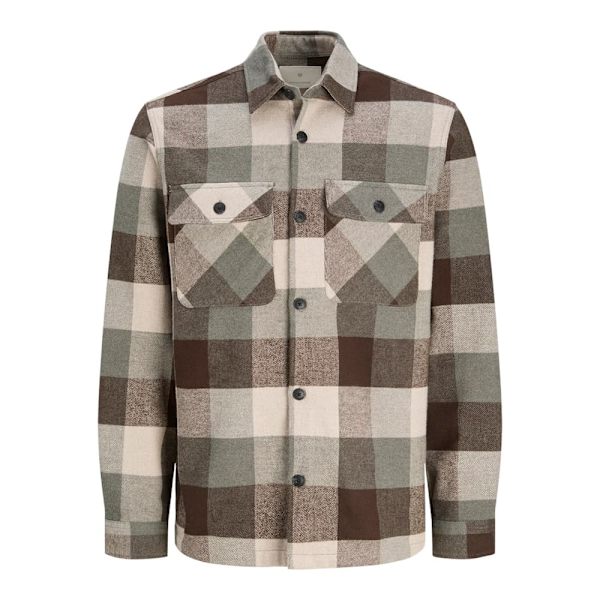 Jack & Jones Raymond Melange Check Overtrøje Grøn XL Mand