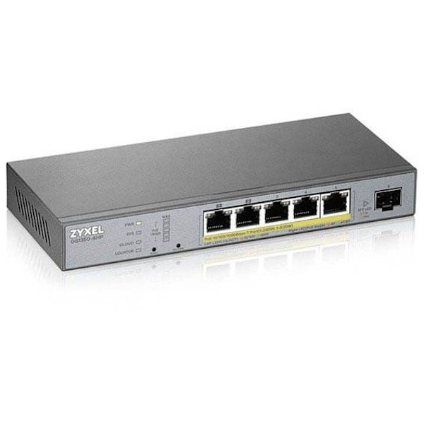 Zyxel 6 Port Managed Cctv Poe Switch Søvfarvet
