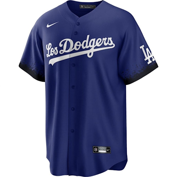 Nike Lyhythihainen T-paita Mlb Official Replica La Dodgers Sininen L