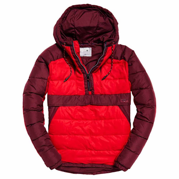 Superdry Downhill Vadderad Jacka Overhead Röd XL Man