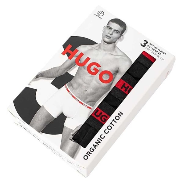 Hugo Bokser Planet 3 Enheder Sort L Mand