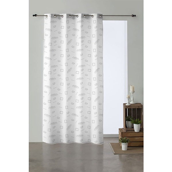 Play Fabrics Halv Panama Venner Øjehulsgardin 140x 260 Cm