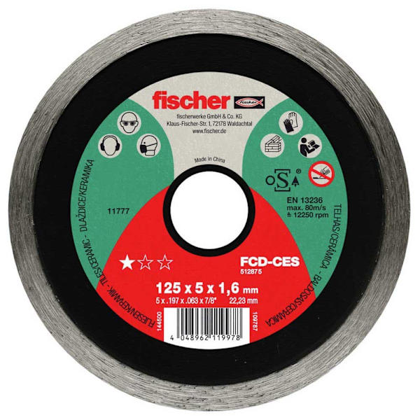 Fischer Group Skæreskive Fcd-ses 115x1.6x22.23dia 512874 Grå