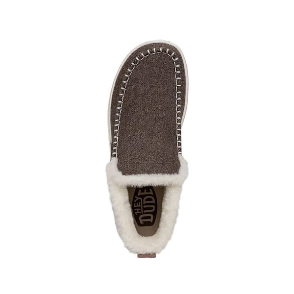 Hey Dude Denny Wool Faux Shearling Skor Brun EU 36 Kvinna