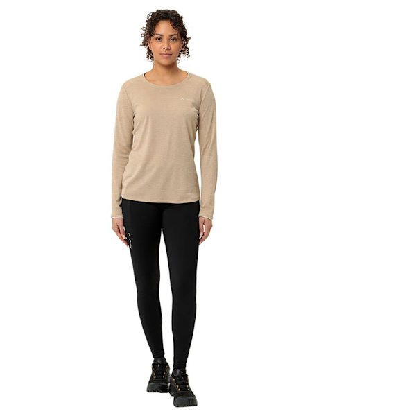 Vaude Essential T-shirt Med Lång ärm Beige 36 Kvinna
