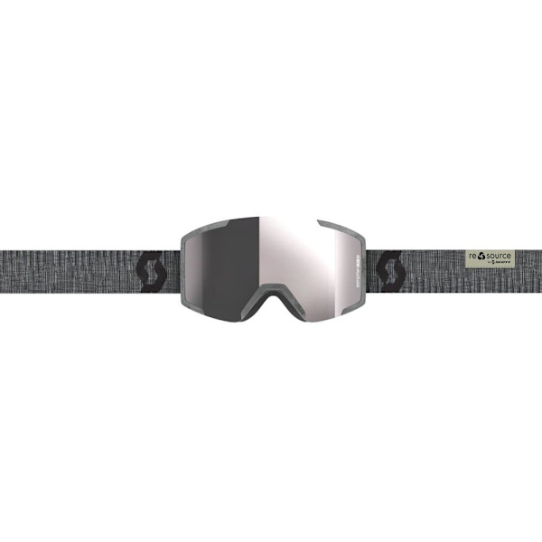 Scott Skidglasögon Shield Recycled Svart Enhancer Silver Chrome/CAT 2