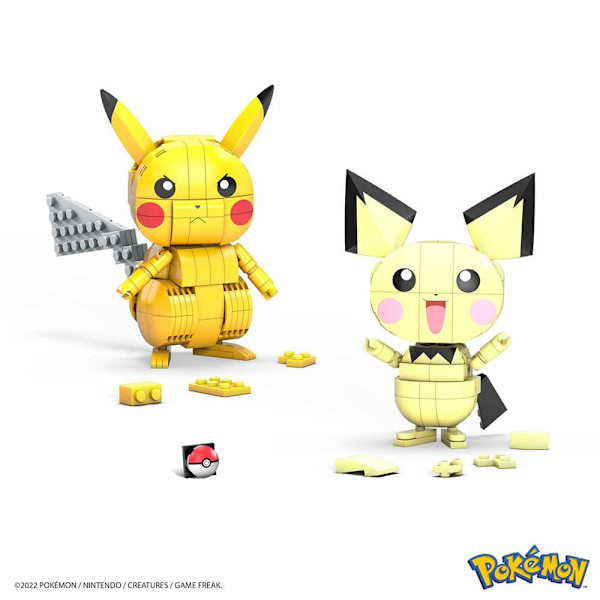 Mega Construx Ja Raichu) 3 Pokémon Rayo (pichu. Pikachu Keltainen
