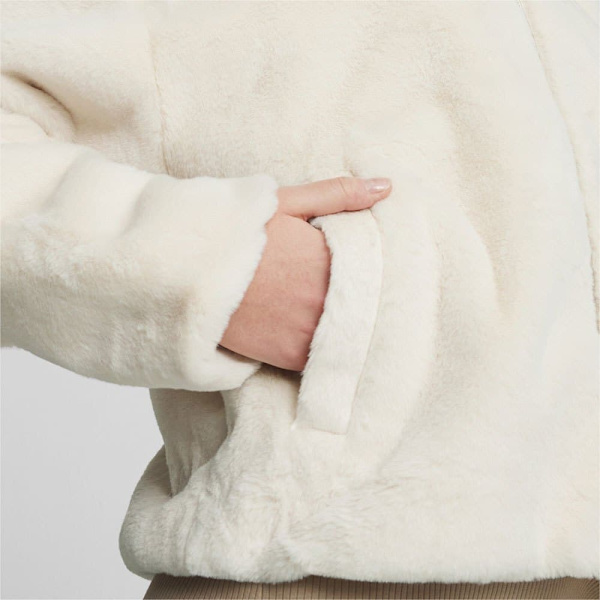 Puma Select Soft Fleece Sweatshirt Med Lynlås Hvid S Kvinde
