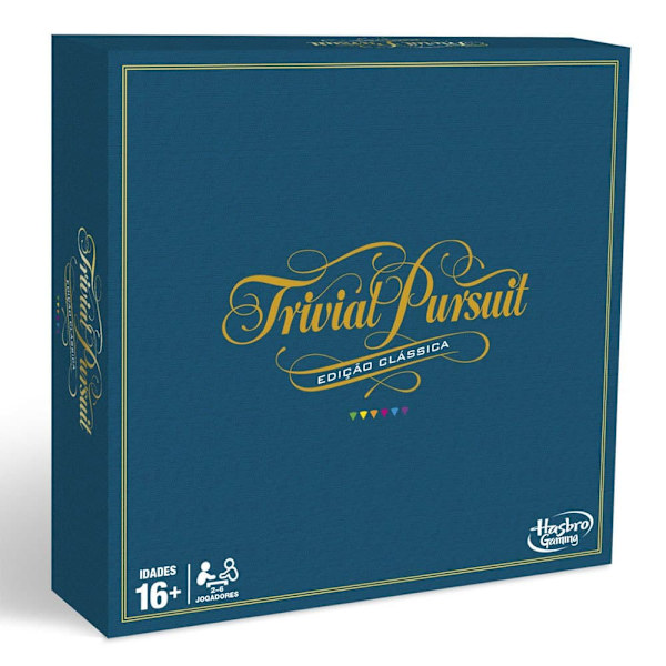 Hasbro Klassisk Udgave Portugisisk Version Brætspil Trivial Pursuit Blå