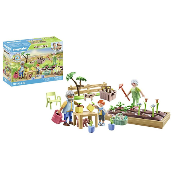 Playmobil Idyllisk Grönsaksträdgård Med Morföräldrar Konstruktionsspel Con