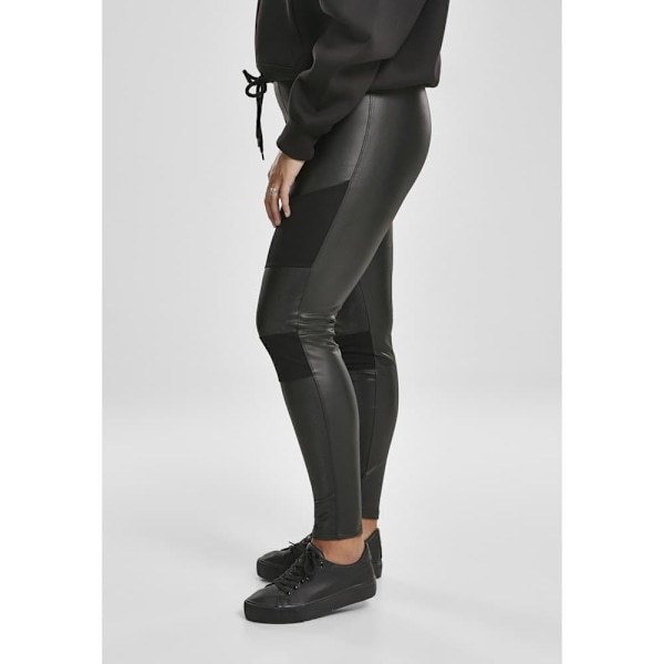 Urban Classics Falsk Læder Stor Leggings Sort 4XL Kvinde