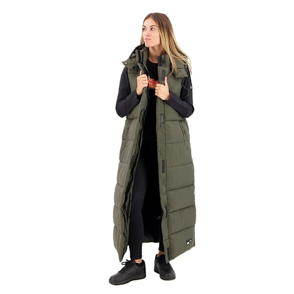 Superdry Dunväst Ripstop Longline Grönt XS Kvinna