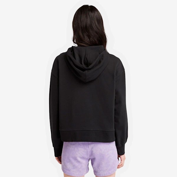 Timberland Stack Logo Loop Back Hættetrøje Sort M Kvinde