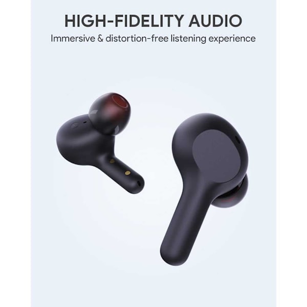 Aukey Ægte Trådløse Hovedtelefoner Ultra Compact Sort