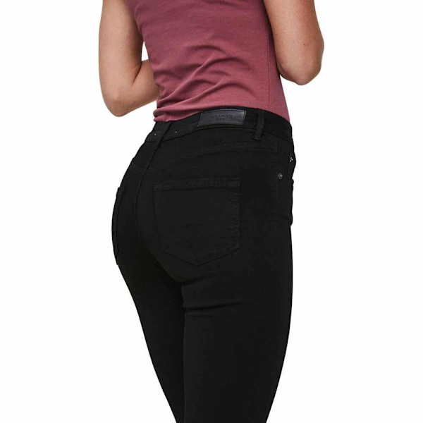 Vero Moda Lux Normal Talje Bukser Super Slim Sort M / 34 Kvinde