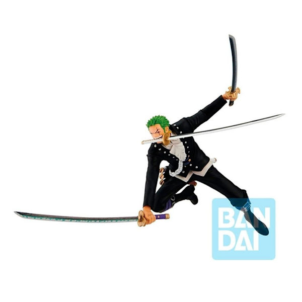 Banpresto En Stycke Figur Ichibansho Roronoa Zoro 11 Centimeter Svart
