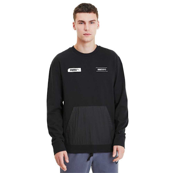 Puma Sweatshirt Nu-tility Crew Sort L Mand