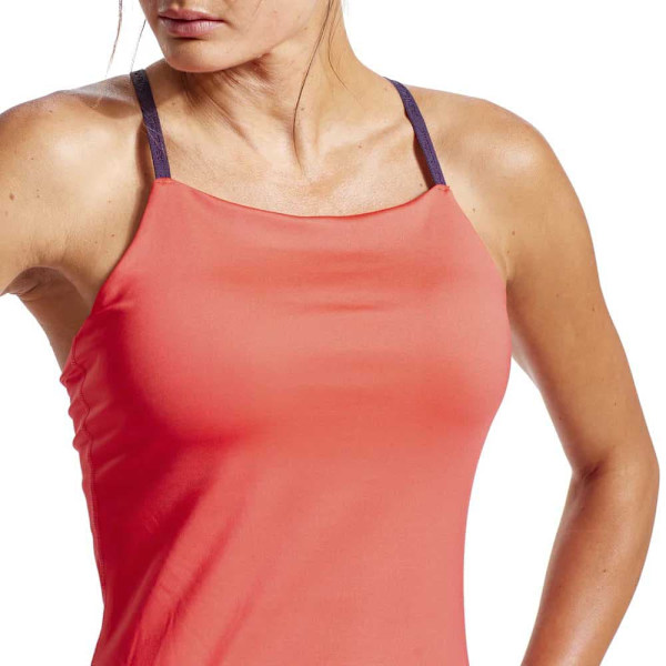 Pearl Izumi Prospect Built-in Bra Medium Support ärmlös T-shirt Orange M Kvinna