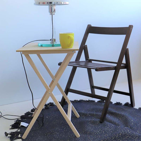 Wellhome Rektangulært Sidebord Færdig Uden Lak 48x35x64 Cm