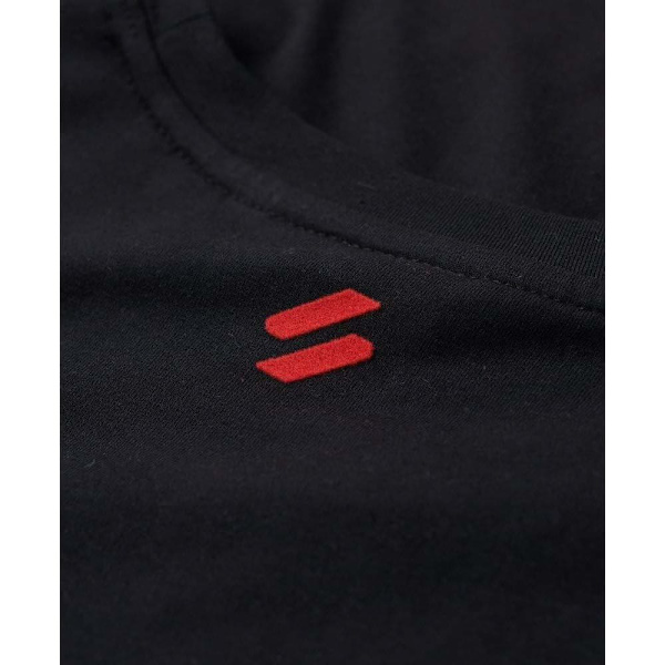 Superdry Sport Luxe Graphic Fitted T-shirt Med Korte ærmer Sort S Kvinde