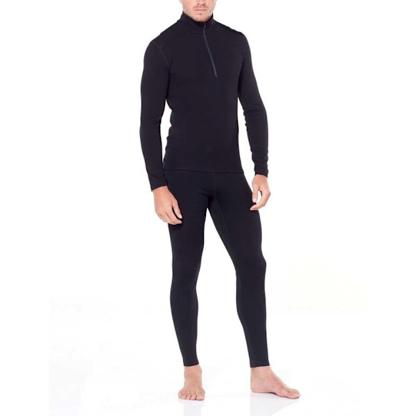 Icebreaker Leggings 260 Tech Merino Sort L Mand