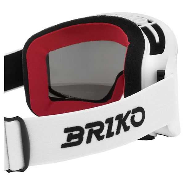 Briko Vulcano Sharp Lite Skidglasögon Vit Sky Blue Blue Mirror/CAT3