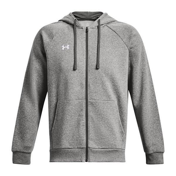 Under Armour Sweatshirt Med Full Dragkedja Rival Fleece Grå L / Regular Man