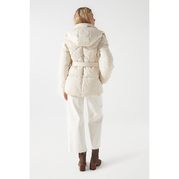 Salsa Jeans Vadderad Jacka 21006873 Beige L Kvinna
