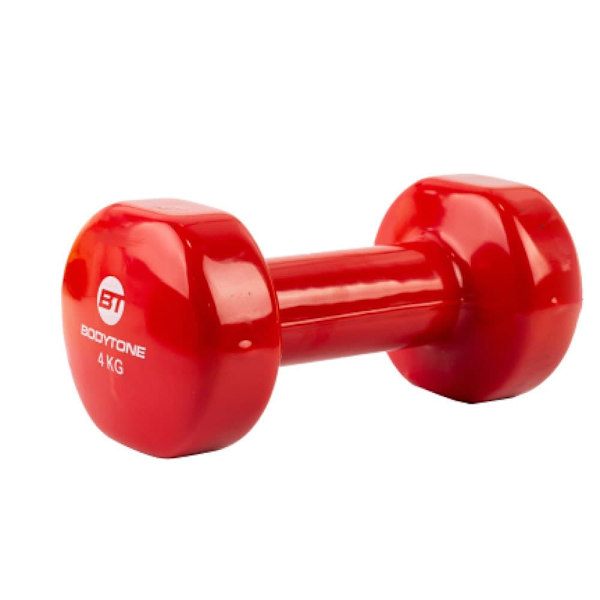 Bodytone Pvc-belagt Håndvægt V4 4kg 2 Enheder Rød 4 kg