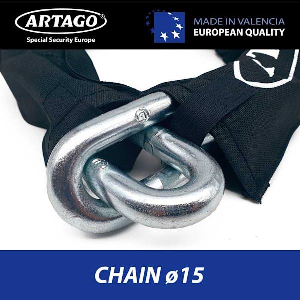 Artago Ketjun Lukko 14.120 Musta 120 cm
