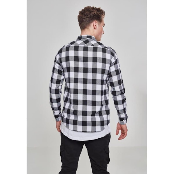 Urban Classics Basic Flannelskjorte Sort S Mand