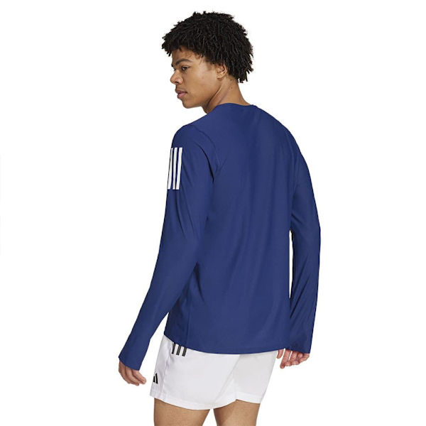 Adidas Own The Run T-shirt Med Lång ärm Blå S / Regular Man