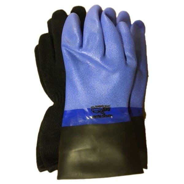 Oms Handsker Med Latex Langærmet Forsegling Dry Blå,Sort XL