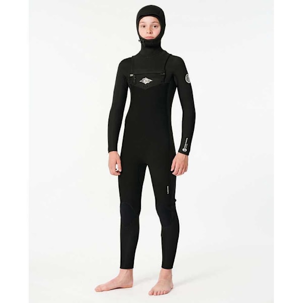 Rip Curl Junior Langærmet Neoprendragt Med Brystlynlås Dawn Patrol Stm 5/4 Mm Gb H Sort 12 Years
