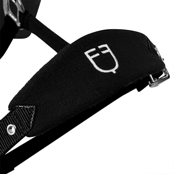 Equestro Shaped Fleece Riimu Ja Talutin Musta Pony