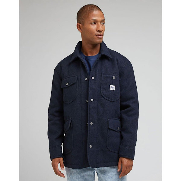 Lee Jakke 112342487 Wool Blå S Mand