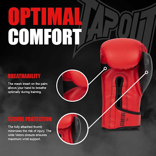 Tapout Boksehandsker I Kunstlæder Cerritos Rød 12 oz