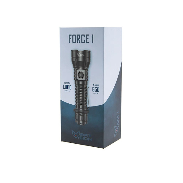 Bat Vision Led Lommelygte Force One Søvfarvet 1000 Lumens