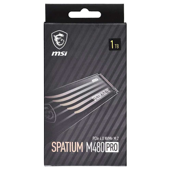 Msi Ssd Harddisk Spatium M480 Pro 1tb Sort