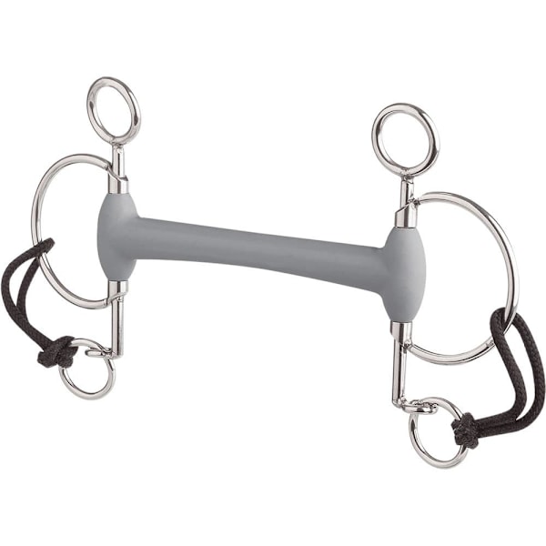 Beris Short Eggbutt Snaffle Soft Bit Pelham Hopeinen 140 mm