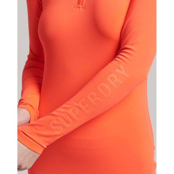 Superdry Kjole Code Sl Bodycon Orange XS Kvinde