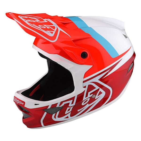 Troy Lee Designs Styrthjelm Ned Ad Bakke D3 Fiberlite Rød,Hvid,Blå L