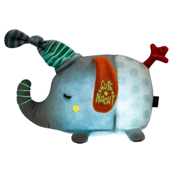 Fehn Fyldt Med Elephant Light Teddy Blå