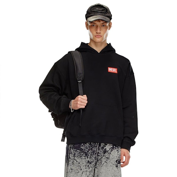 Diesel S Boxt Lab Huvtröja Svart M Man