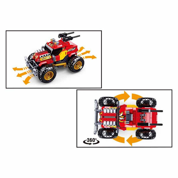 Sluban Power Bricks R/c 2.4g Off Road 265 Bitar Konstruktion Spel Silver