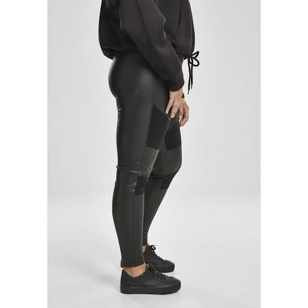 Urban Classics Falsk Læder Stor Leggings Sort 4XL Kvinde