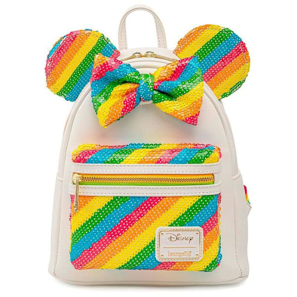 Disney Loungefly Minnie Rainbow 26 Cm Vit