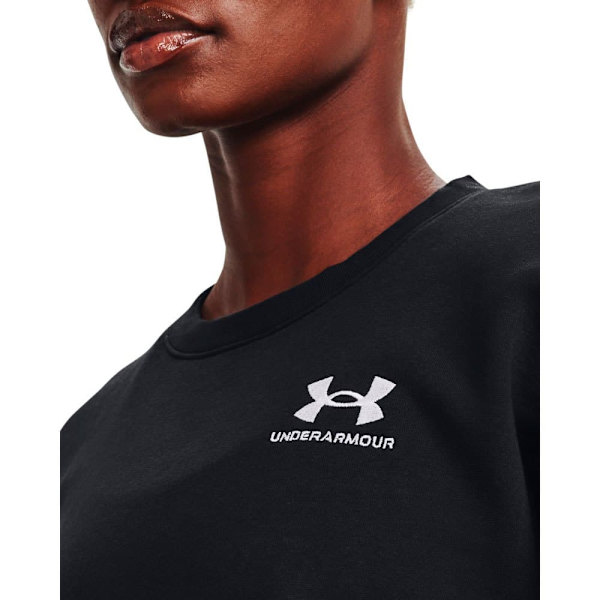 Under Armour Sweatshirt Essential Fleece Crew Sort M Kvinde